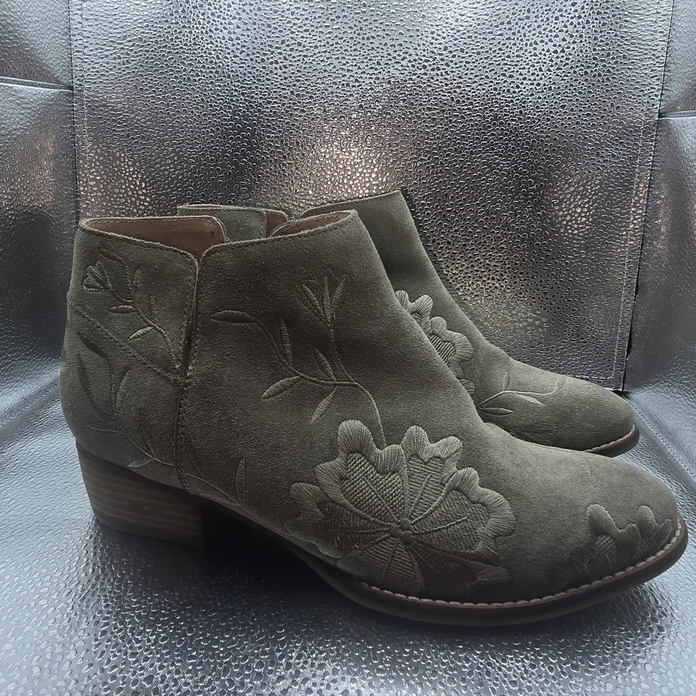Seychelles Lantern embroidered genuine leather embroidered ankle boots 8.5